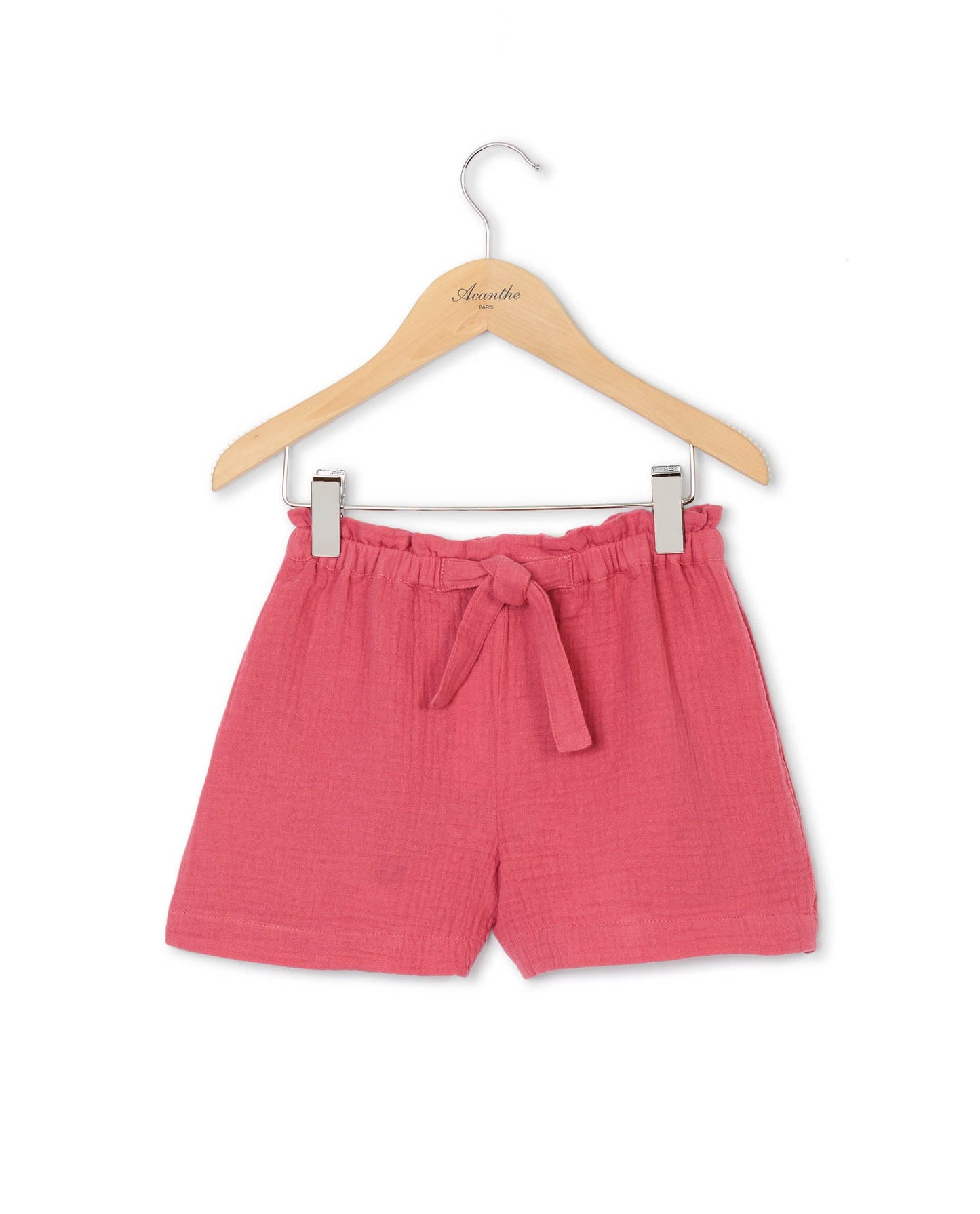 Short gaze de coton framboise