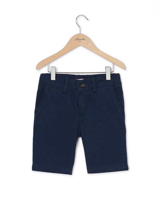 Bermuda twill coton marine