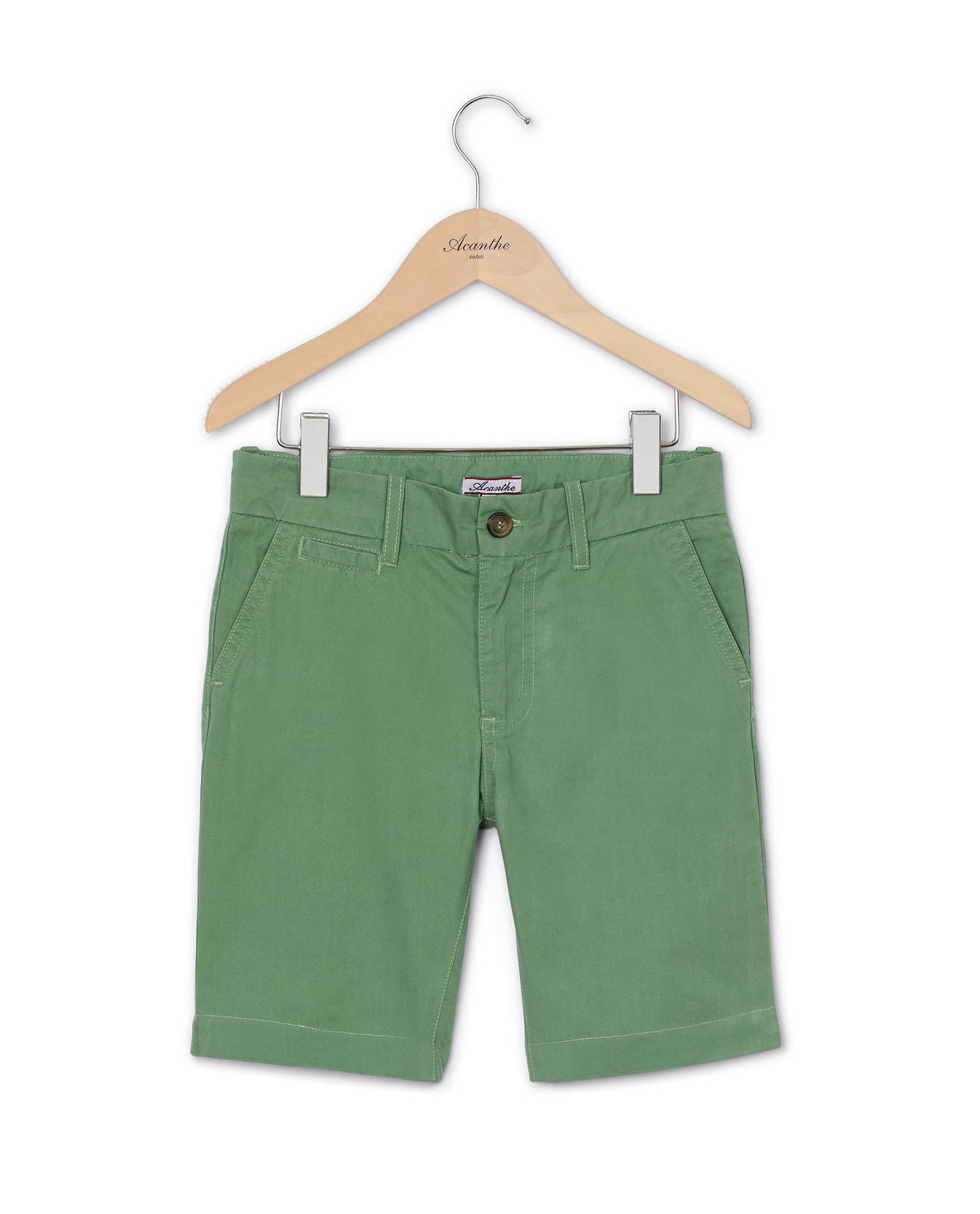 Bermuda twill coton vert