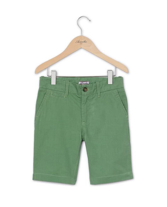 Bermuda twill coton vert