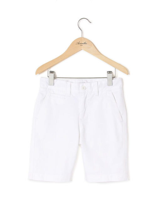 Bermuda twill coton blanc