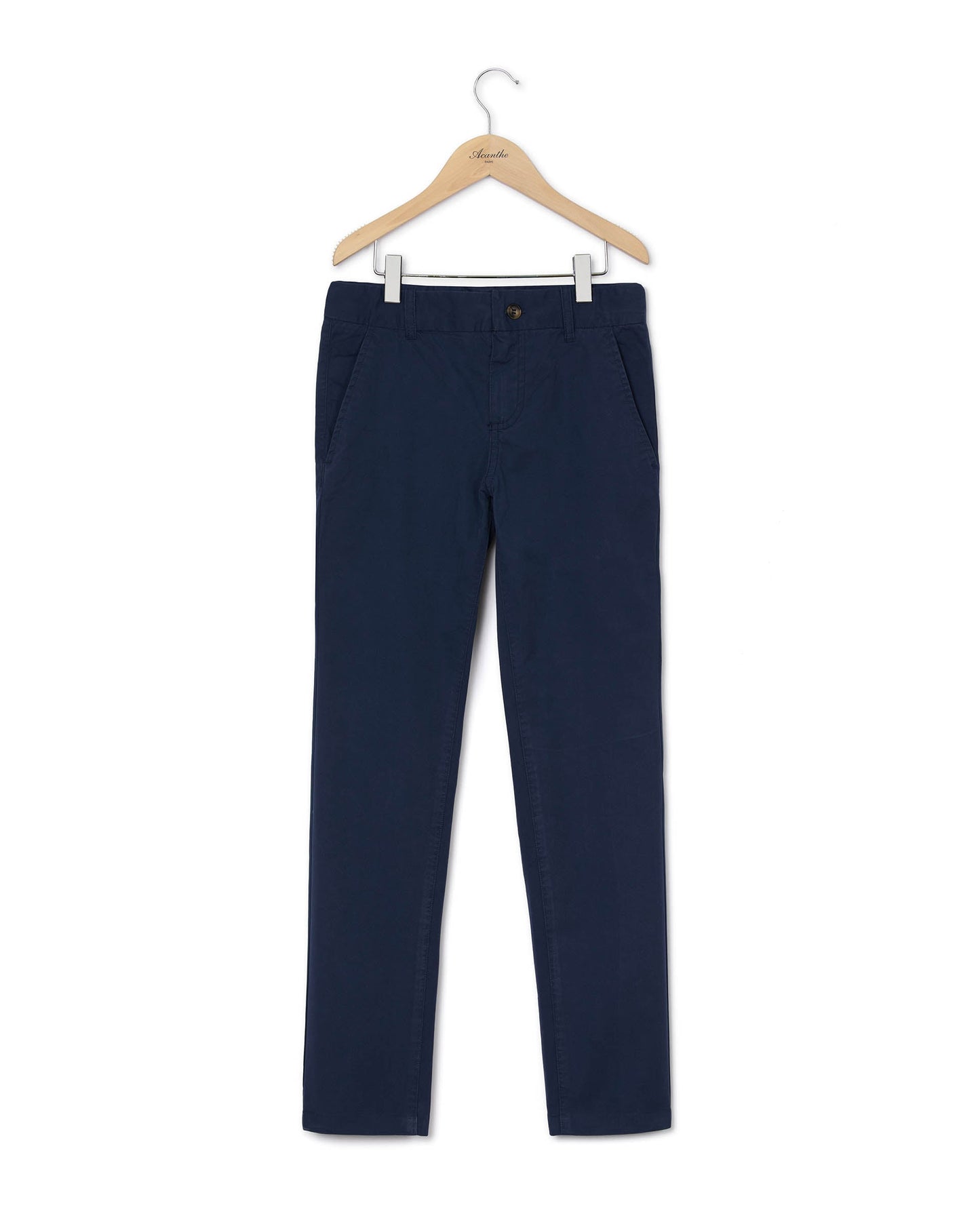 Pantalon twill coton marine