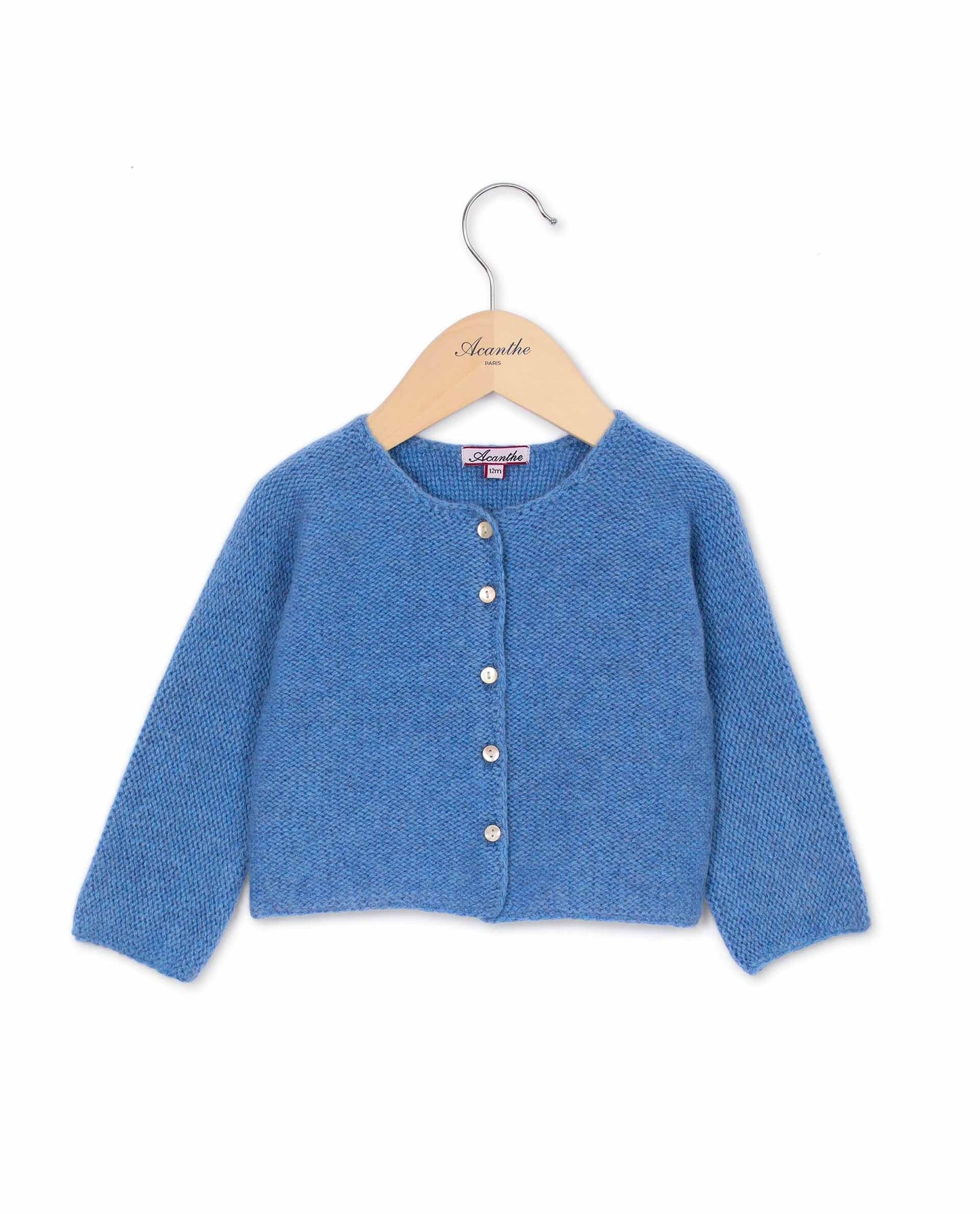 cardigan point mousse 100 lwl Bleu