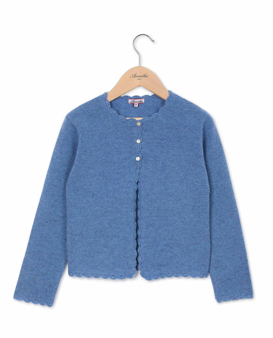 cardigan crochet 100 lwl Bleu