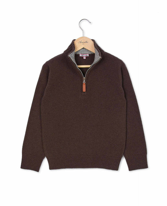 pull zip camionneur 100 lwl Marron