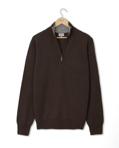 pull zip camionneur 100 lwl Marron