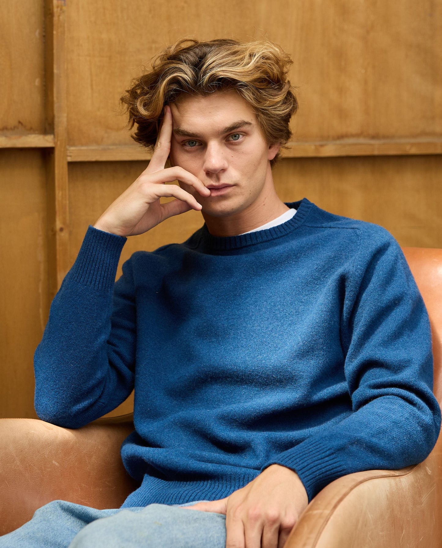 pull col rond 100 lwl marine clair