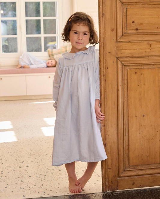 chemise de nuit ml chevron ciel