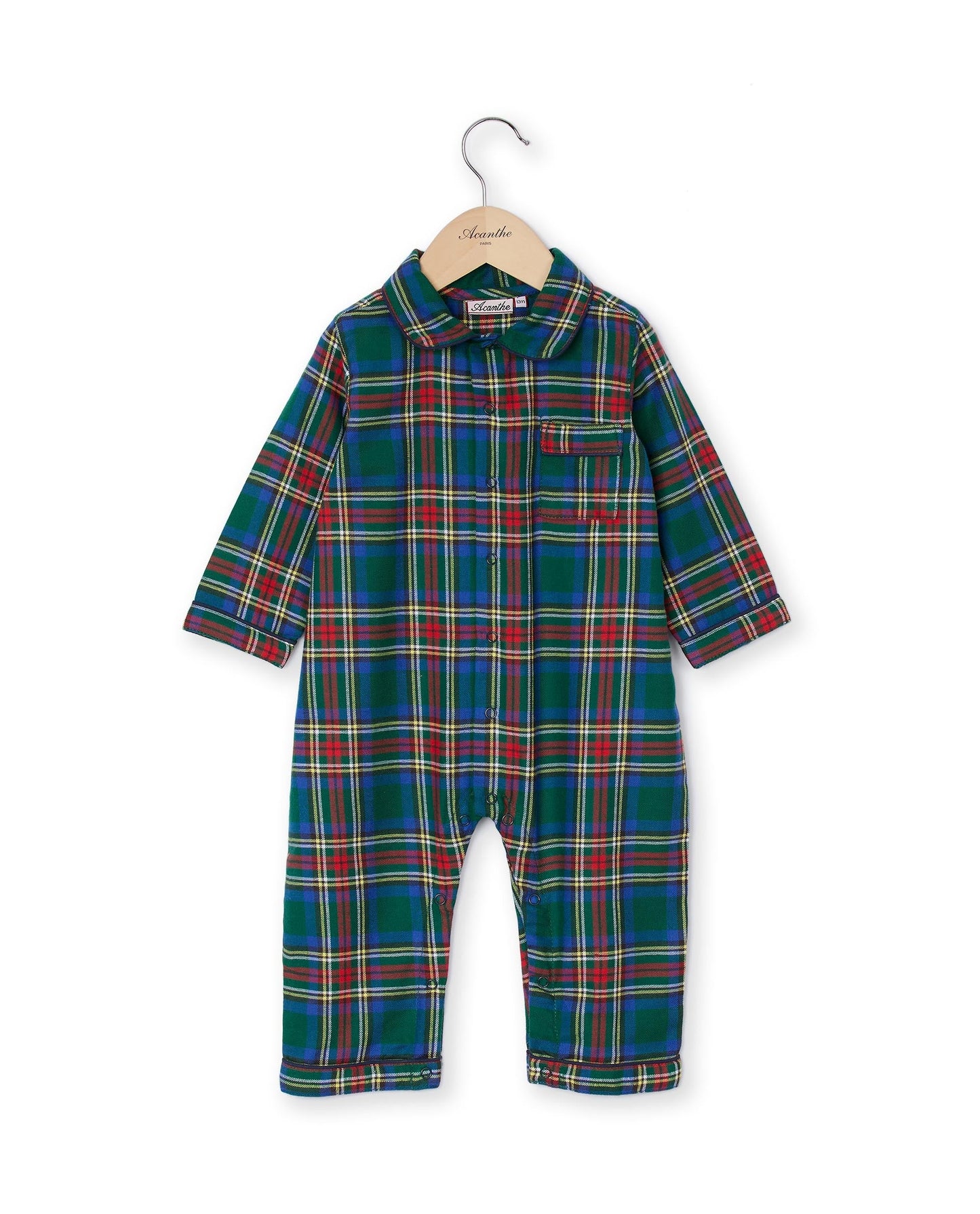 pyjama écossais vert