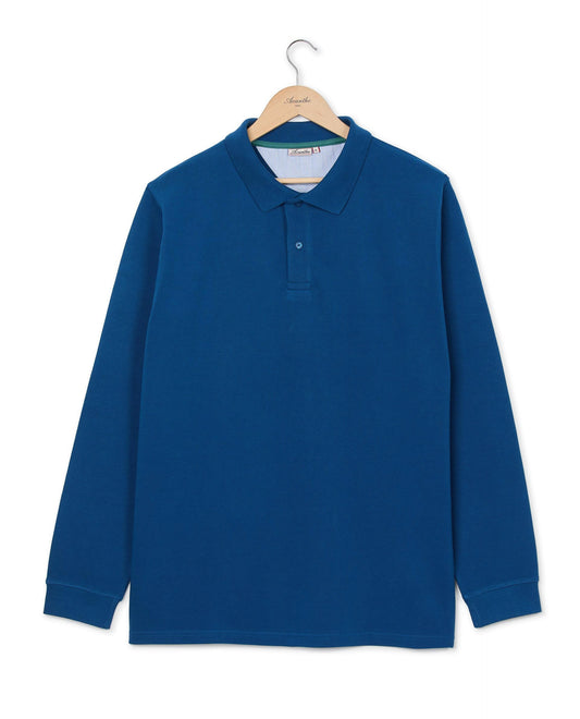 polo piqué ml bleu foncé
