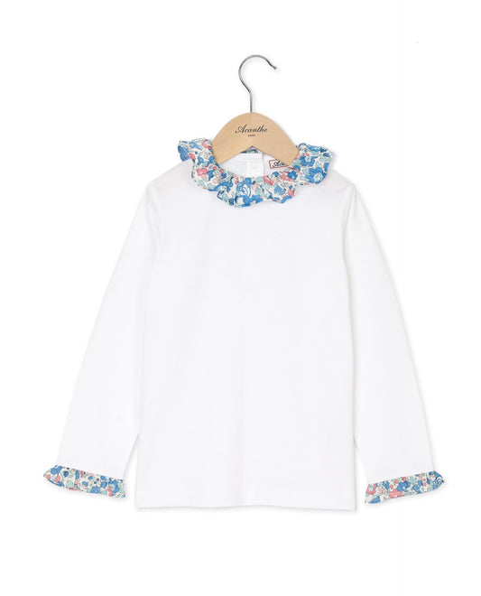 tee shirt volanté Liberty ml blanc/Liberty Betsy