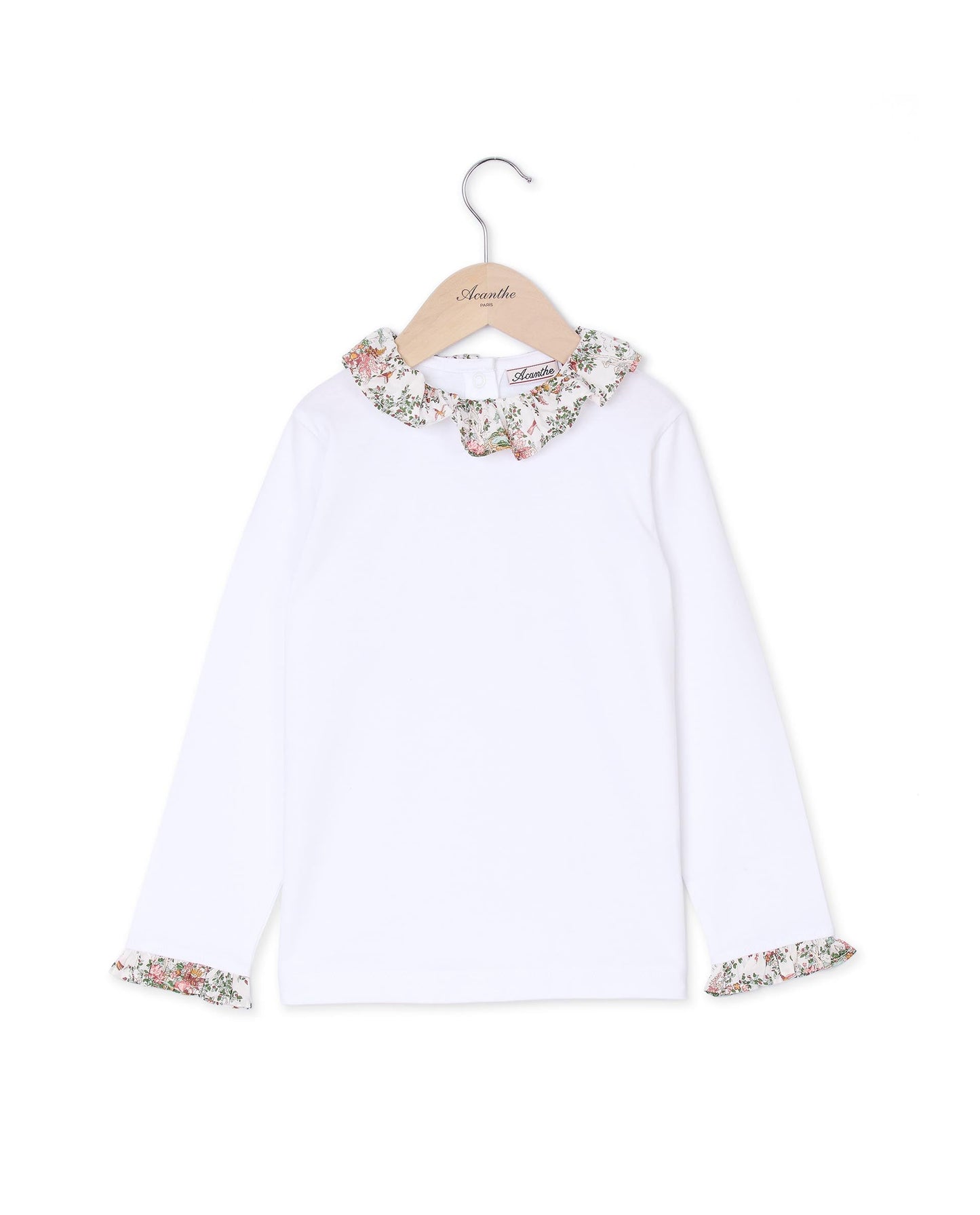 tee shirt volanté Liberty ml Fiblanc/Liberty Miniature Wonderland