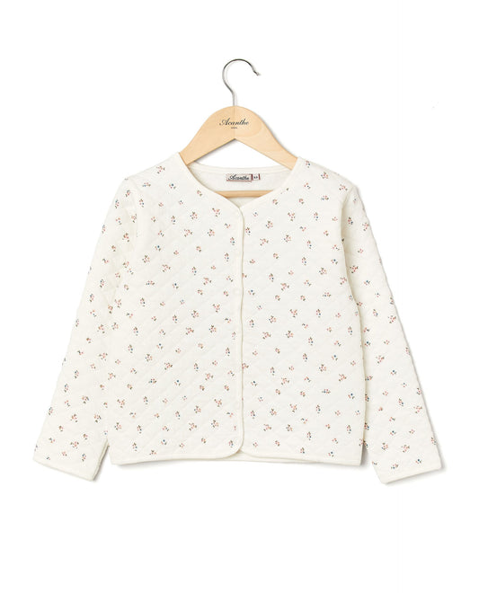 cardigan molletonné imprimé fleurs