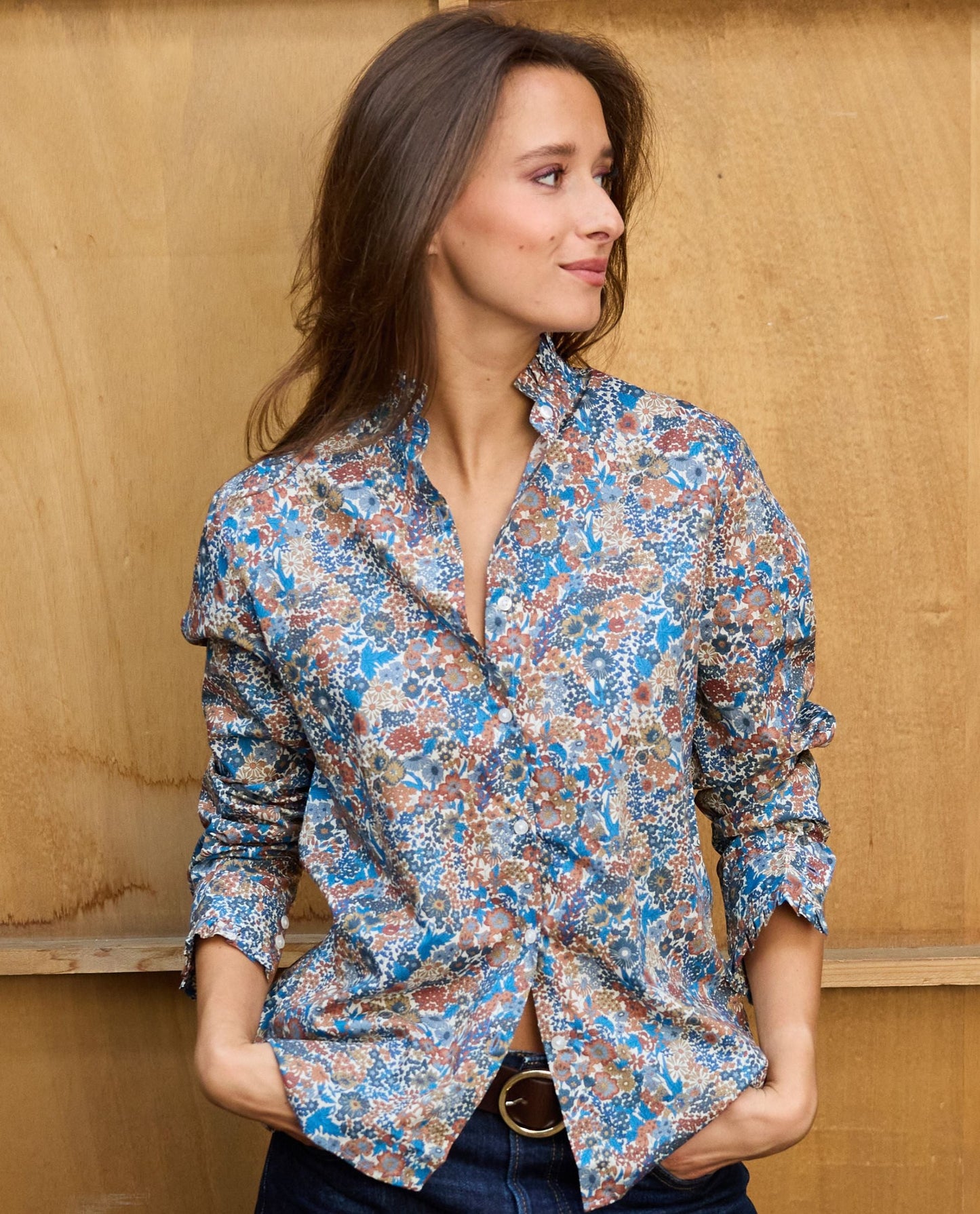 chemisier col et poignets à  volants Liberty Liberty Margaret Annie