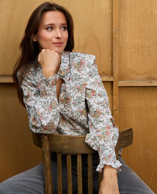 blouse poignets smockés Liberty Liberty Miniature Wonderland