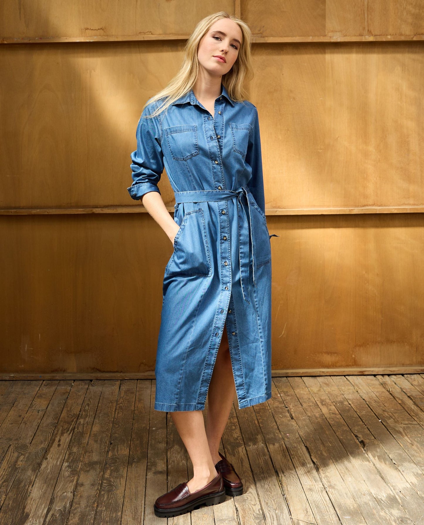 robe mi-longue denim Denim