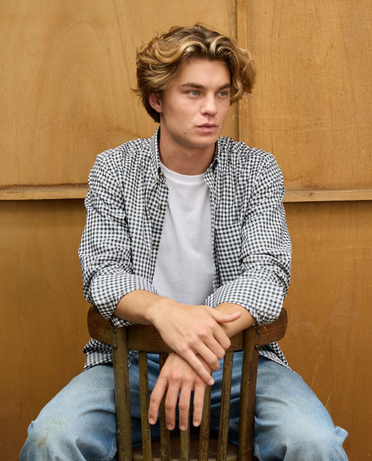 chemise CB regular vichy kaki