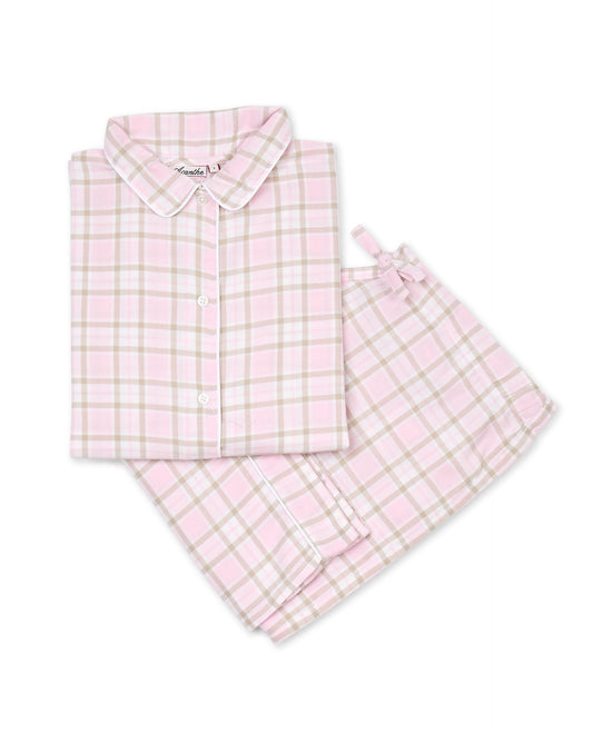 pyjama ml écossais rose