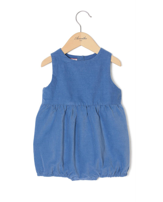 barboteuse velours Bleu