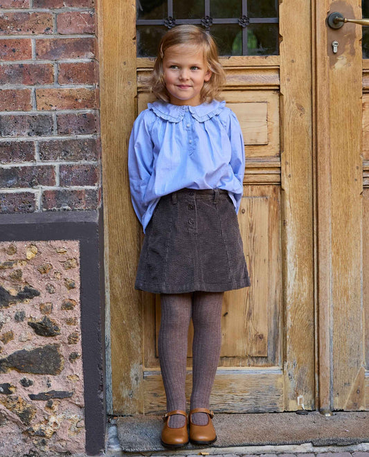 jupe velours chocolat