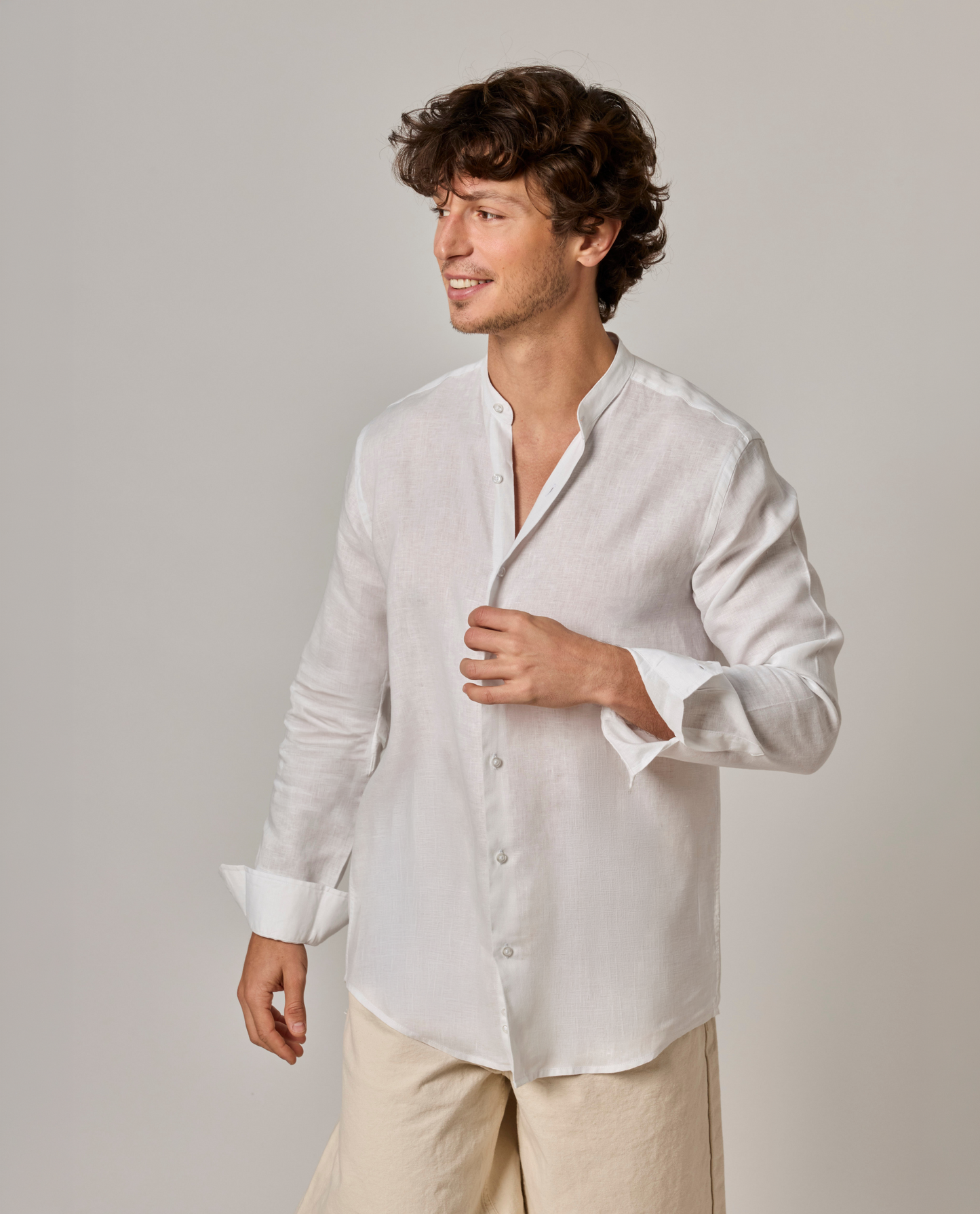 chemise col mao lin H
