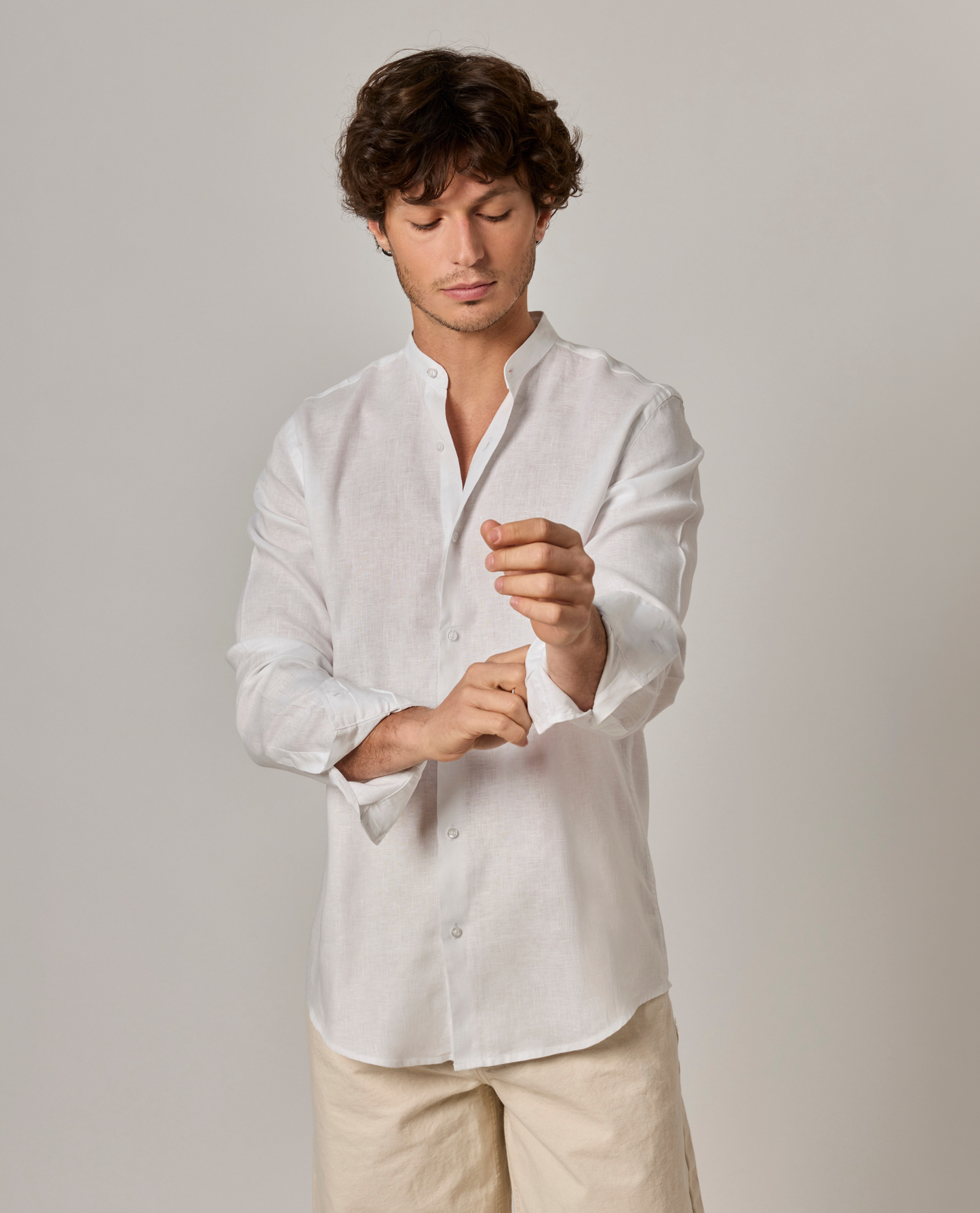 chemise col mao lin H
