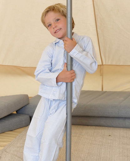 pyjama long Vichy ciel