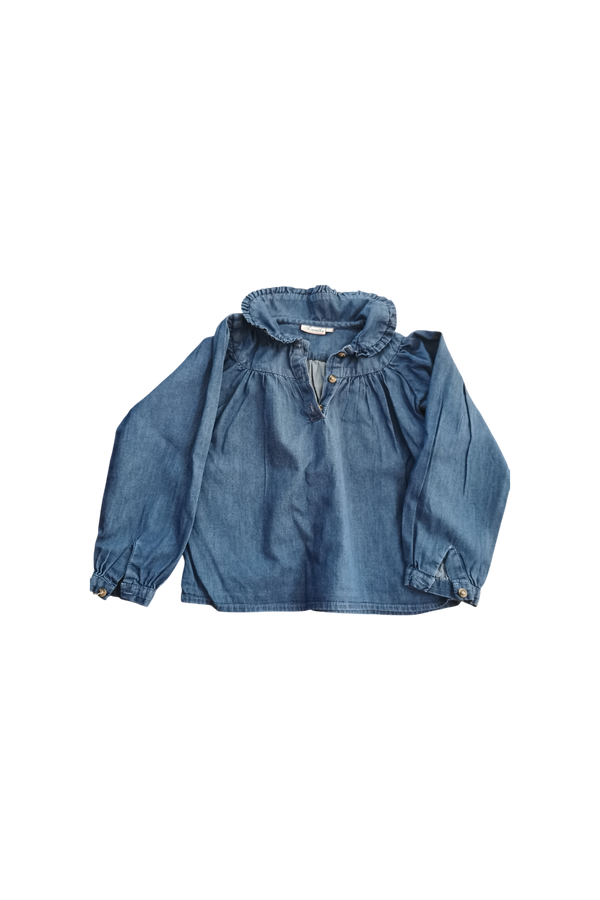 Blouse bleu jean 4 ans