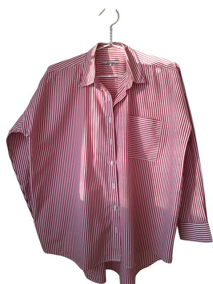 Chemisier manches longues oversize marine