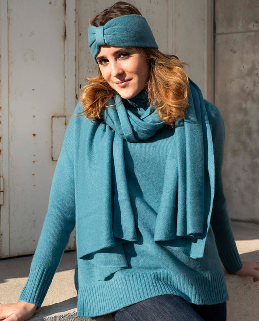 Bonnet 100 cachemire Vert grisé