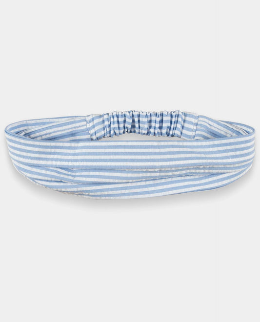 fichu élastiqué seersucker rayure ciel