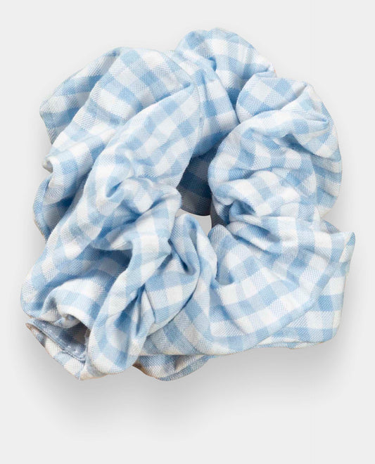 chouchou seersucker vichy ciel