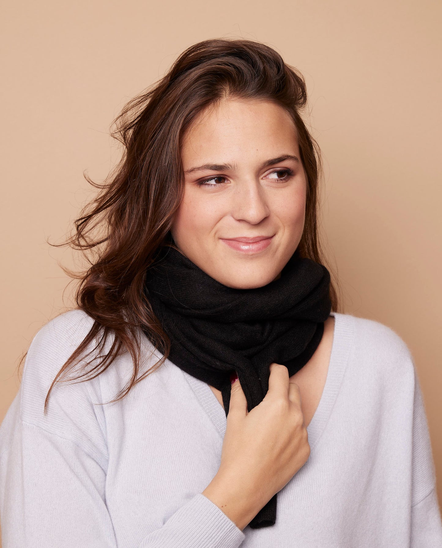 Echarpe 100 cachemire Noir