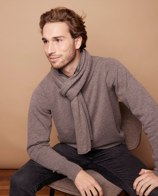Echarpe 100 cachemire Taupe