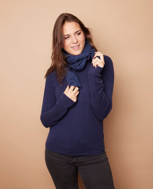 Echarpe 100 cachemire Marine