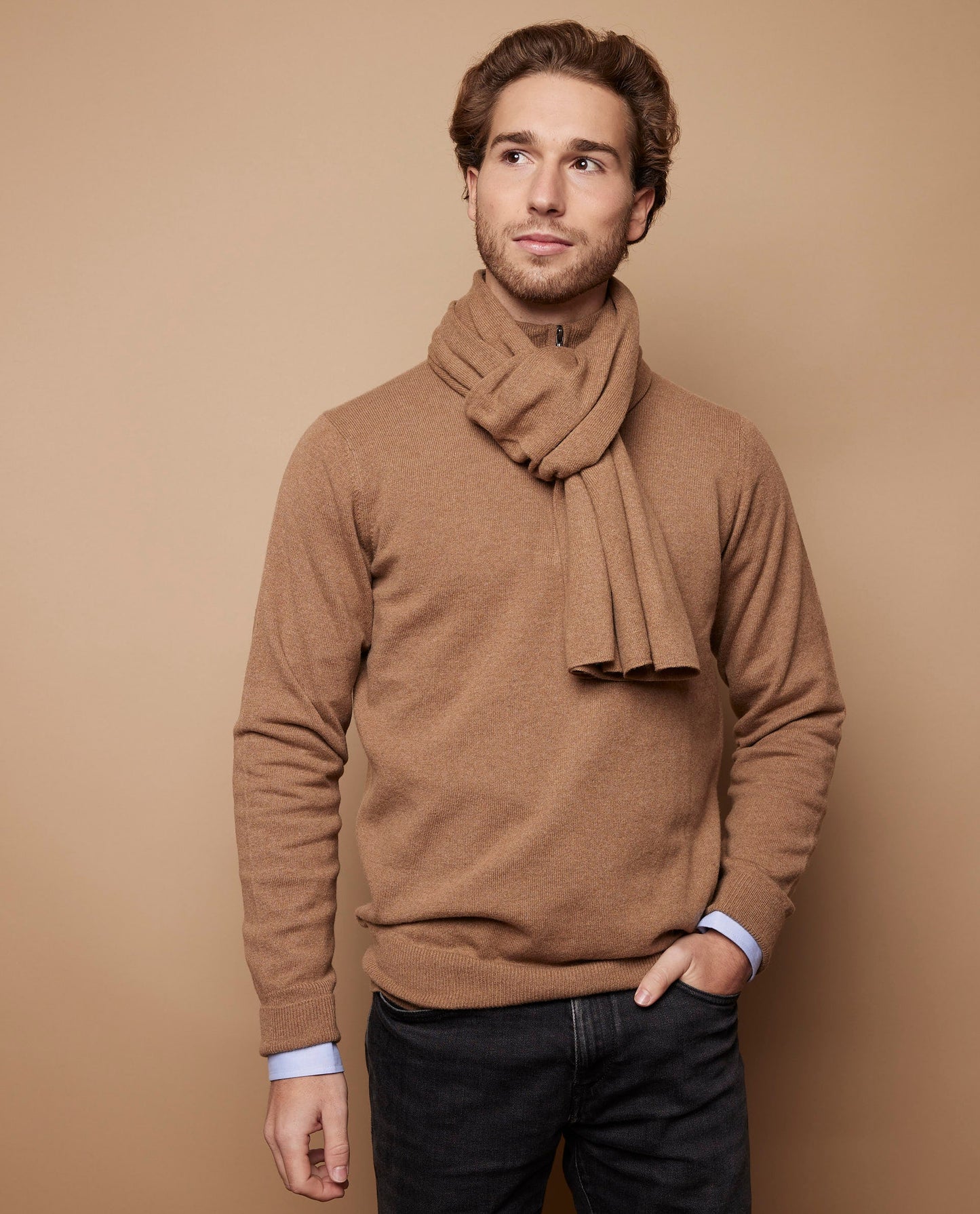 Echarpe 100 cachemire Camel