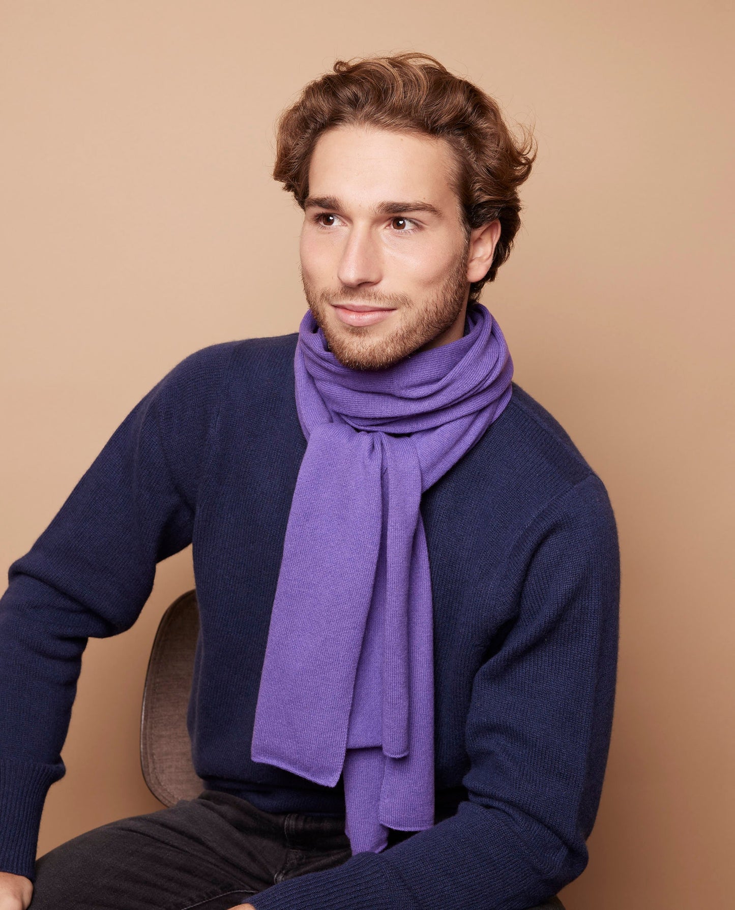 Echarpe 100 cachemire Violet