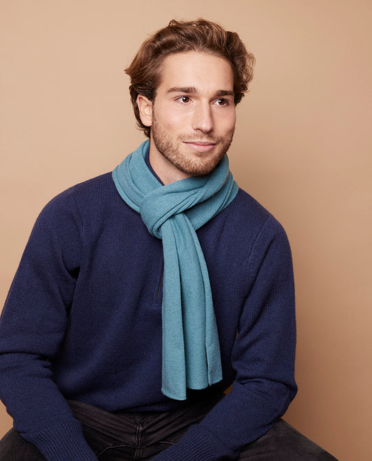 Echarpe 100 cachemire Vert grisé