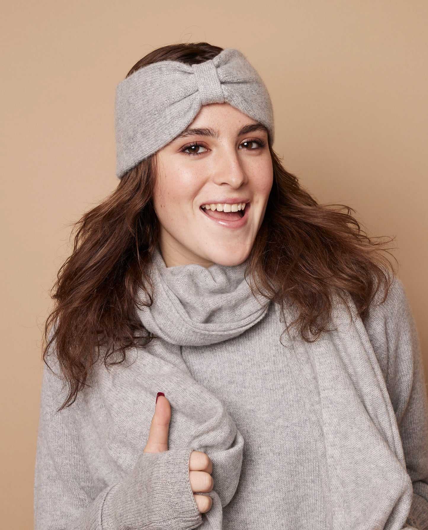 Bandeau 100 cachemire Gris clair