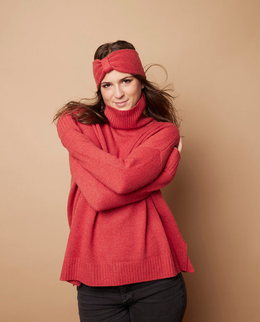 Bandeau 100 cachemire sanguine