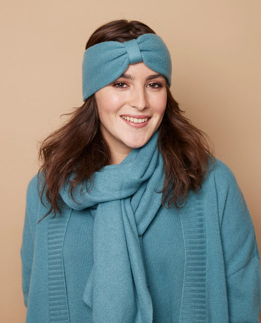 Bandeau 100 cachemire Vert grisé