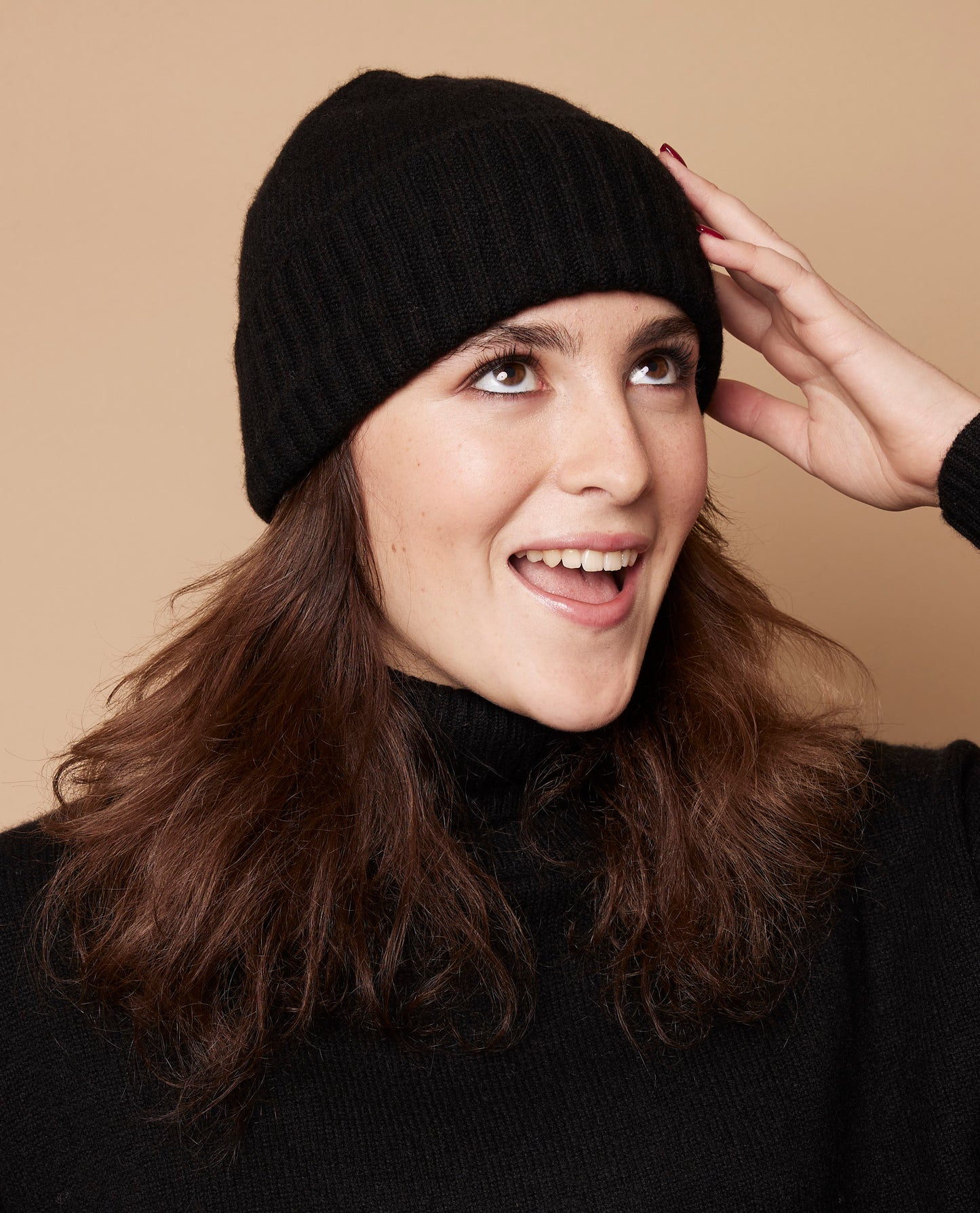 Bonnet 100 cachemire Noir