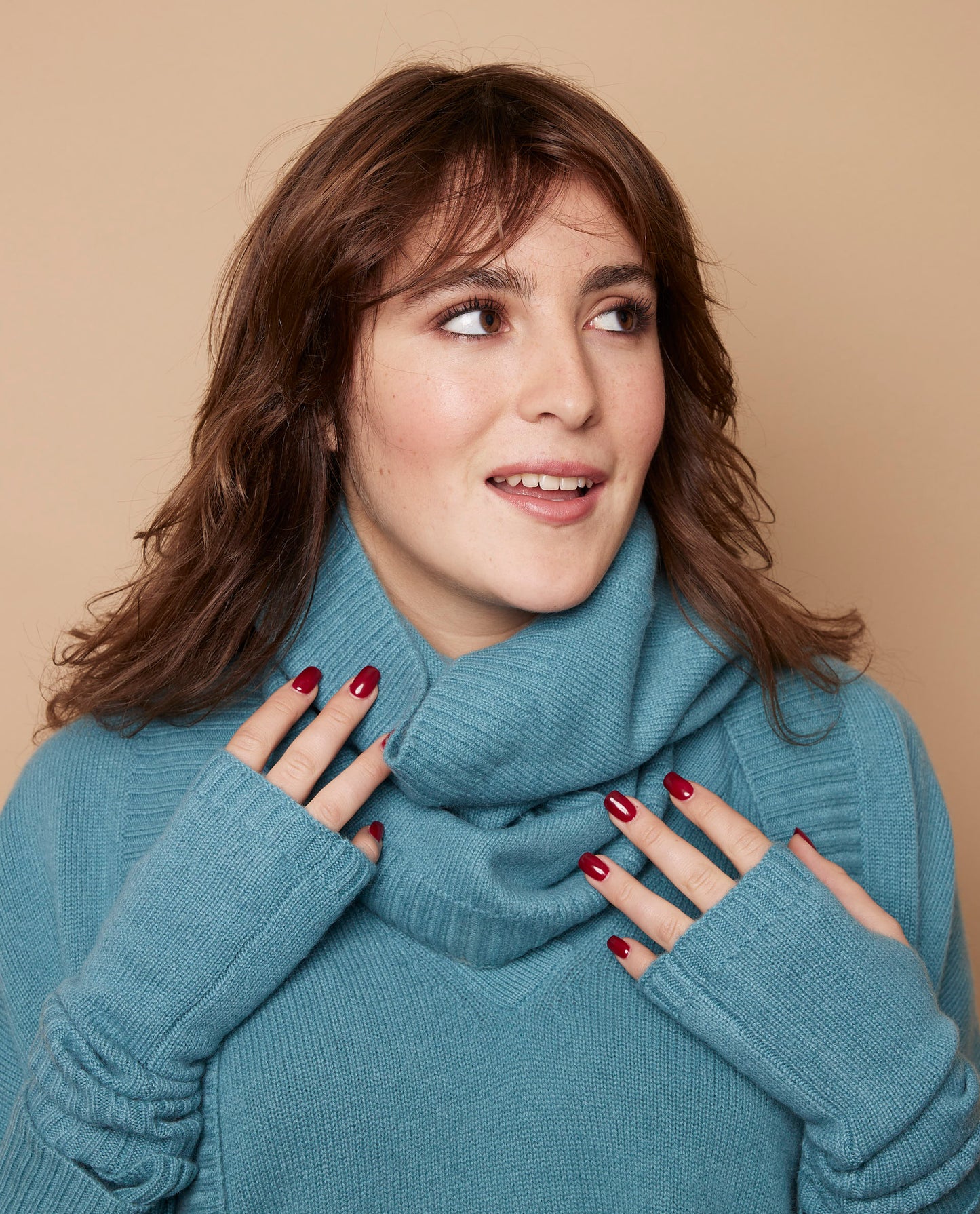 Tube 100 cachemire Vert grisé