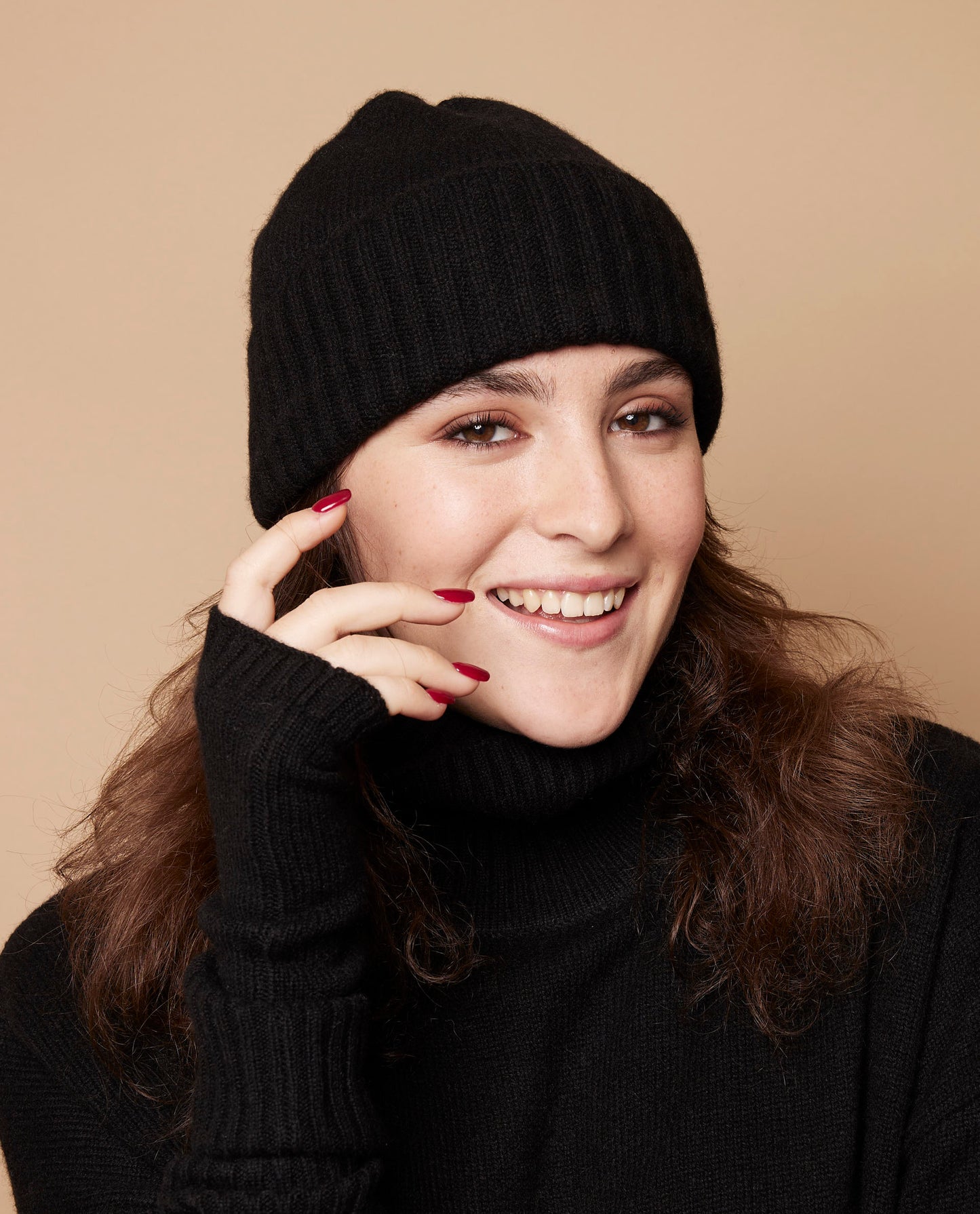 Mitaines 100 cachemire Noir