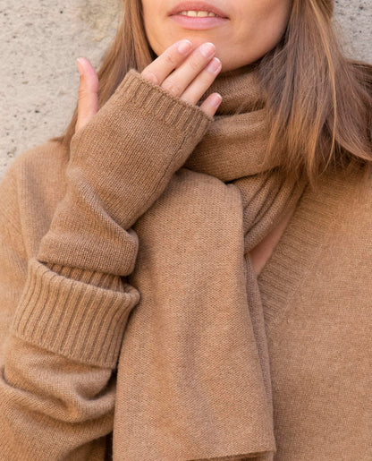 Mitaines 100 cachemire Camel