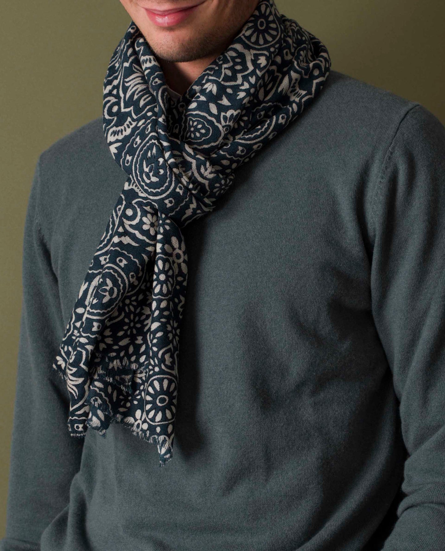 écharpe imprimée laine imprimé indien