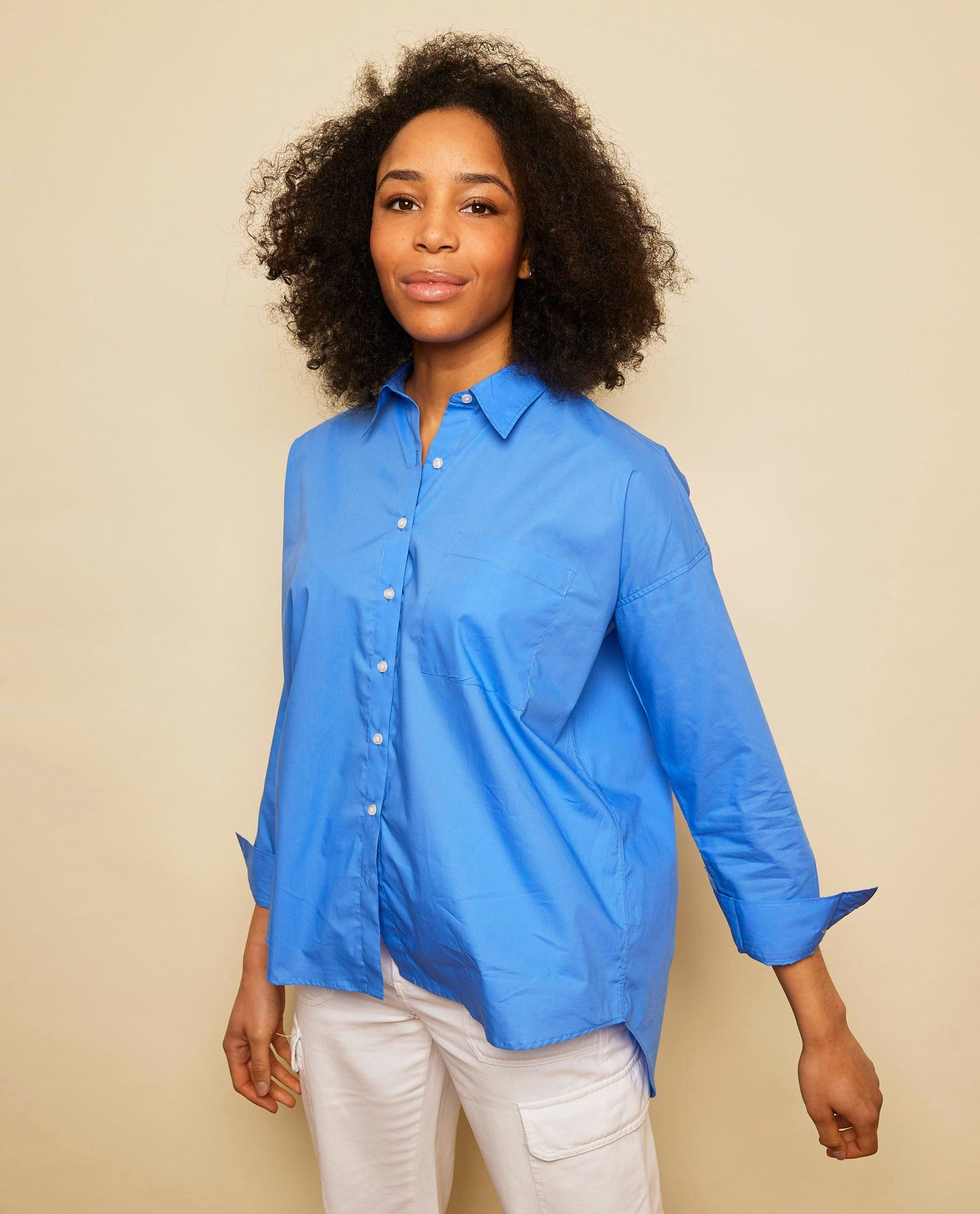 chemise oversize ml coton Fe