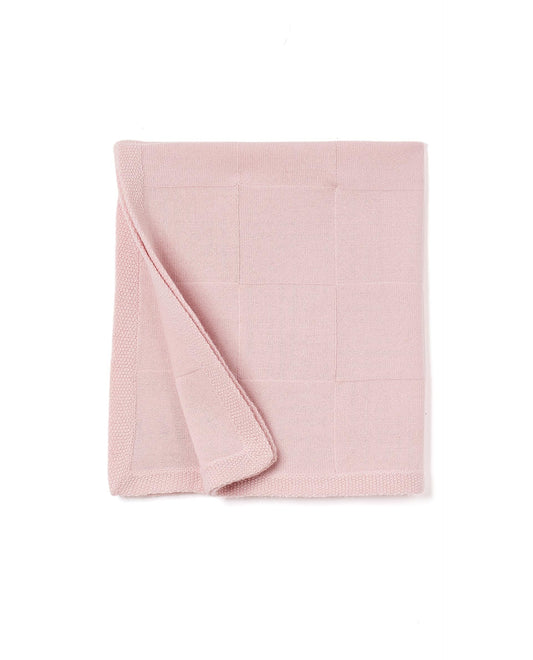 Couverture naissance laine-cachemire rose pÃ¢le