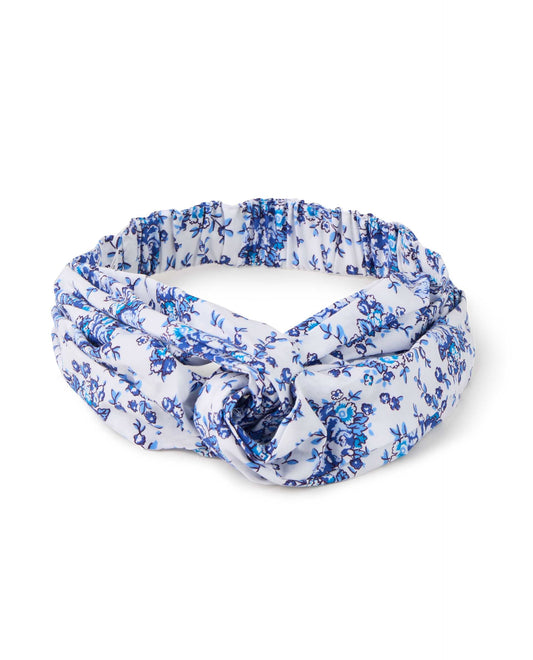 Bandeau imprimé fleur bleue