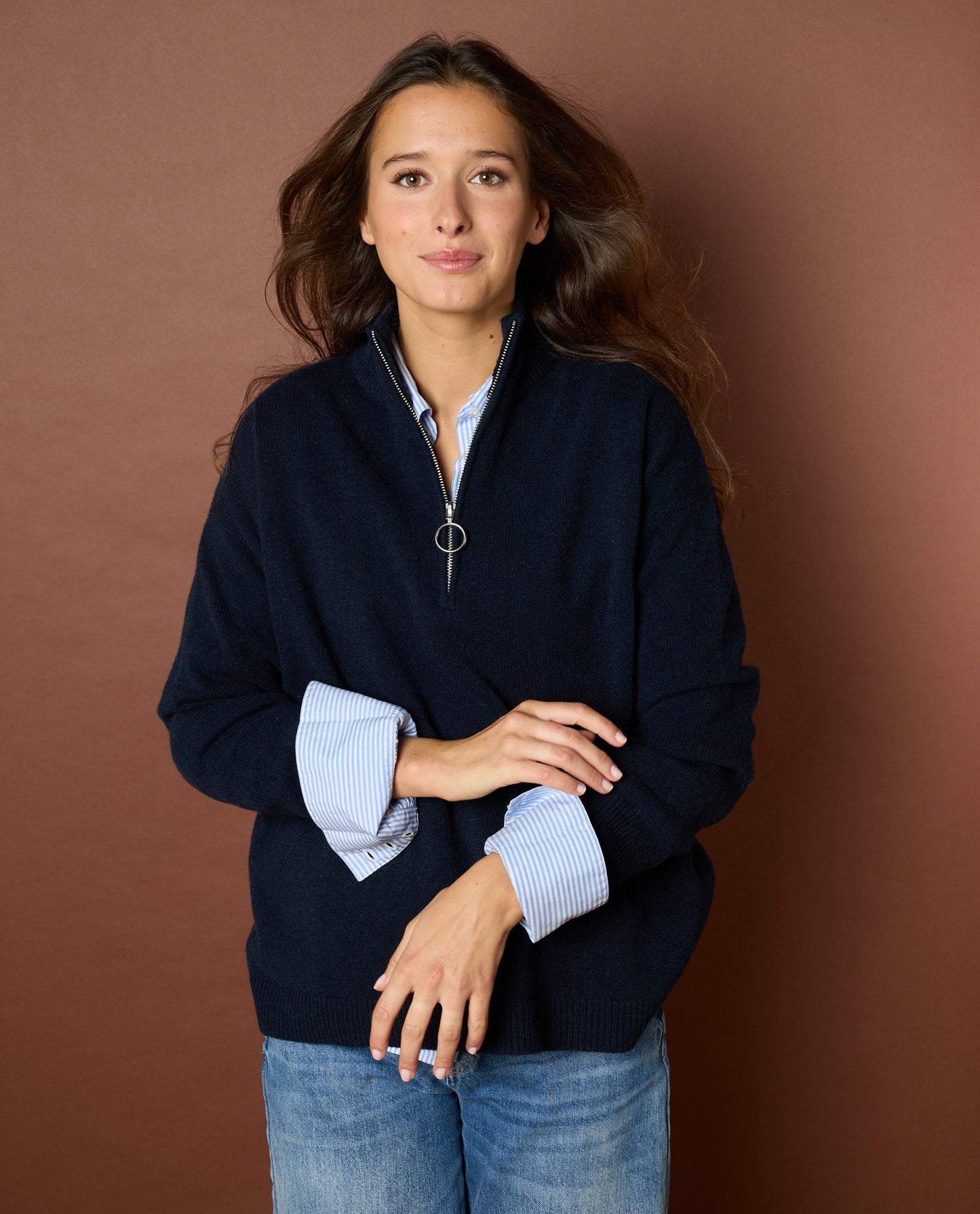 pull zippé loose 100 lwl Marine